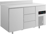 thumbnail of A&S Kühltisch -2 bis +8°C 1400x700x850mm mit 1x Tür und 1x drei Schubladen u. Aufkantung