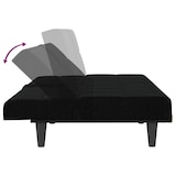 thumbnail of Helloshop26 - Canapé-lit avec porte-gobelets 200 x 89 x 70 cm tissu noir 02_0019258