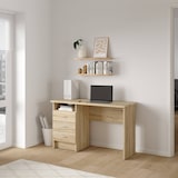 thumbnail of WellHome - Mesa de Escritorio con 3 Cajones en color Roble 121 x 49 x 73 cm - Duero Oak