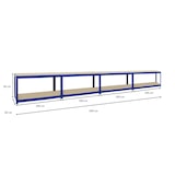thumbnail of PROREGAL Mega Deal | 4x Höhenverstellbare Werkbank Dino | HxBxT 90x160x60 cm | Traglast 600 kg | Blau | Holzplatte