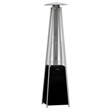 INFINITON Estufa de Gás Exterior PG-SA02, Tipo Pirâmide, Butano/Propano, Sistema Anti-queda, Rodas Móveis, Preto