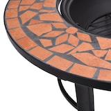 thumbnail of vidaXl Feuerstelle Mosaik Keramik Terracotta 68 cm