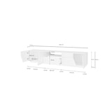thumbnail of Dmora Fernsehschrank Jacopo, Niedriges Sideboard für Wohnzimmer, Sockel für TV-Möbel, 100 % Made in Italy, cm 220x43h46, Schiefer und Ahorn