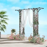 thumbnail of COSTWAY Arco per rose in metallo, arco da giardino per piante rampicanti, arco da giardino, traliccio per rose, traliccio per rose