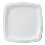 thumbnail of 50x BIO Teller quadratisch aus Zuckerrohr Weiss 17x17 cm Zuckerrohrteller Einwegteller Einmalteller