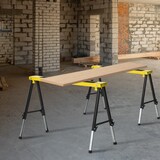 thumbnail of Set 2 Cavalletti da Lavoro Pieghevoli Portatili Antiscivolo Gialli