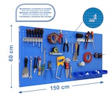 thumbnail of SimonRack Organizador Herramientas Pared, 600x1500x35 mm, Incluye 30 accesorios, Azul - Panel Click