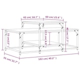 thumbnail of vidaXL Couchtisch Schwarz 102x60x45 cm Holzwerkstoff