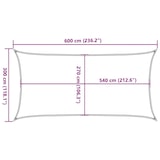 thumbnail of Voile d'ombrage 160 g/m² Noir 3x6 m PEHD Modèle Terrasse Iota