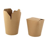 thumbnail of PACKNWOOD - 500u - Cajas redonda de cartón kraft con cierre ranura 85x98mm H95mm 750ml