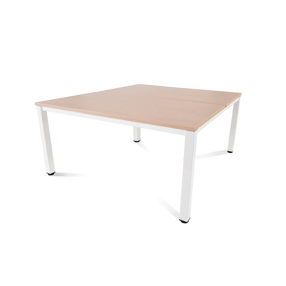 Mesa de escritório dupla Rocada série Executive 160x163 branco / faia