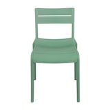 thumbnail of Silla de terraza de plástico verde salvia