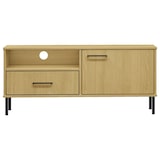 thumbnail of vidaXL TV-Schrank OSLO mit Metallbeinen Braun Massivholz Kiefer