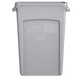 thumbnail of Rubbermaid Slim Jim Mülleimer mit Belüftungskanälen | 87 Liter, HxBxT 76,2x28x56cm | Grau von PROREGAL