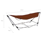 thumbnail of vidaXL Hangmat met inklapbare standaard bruin