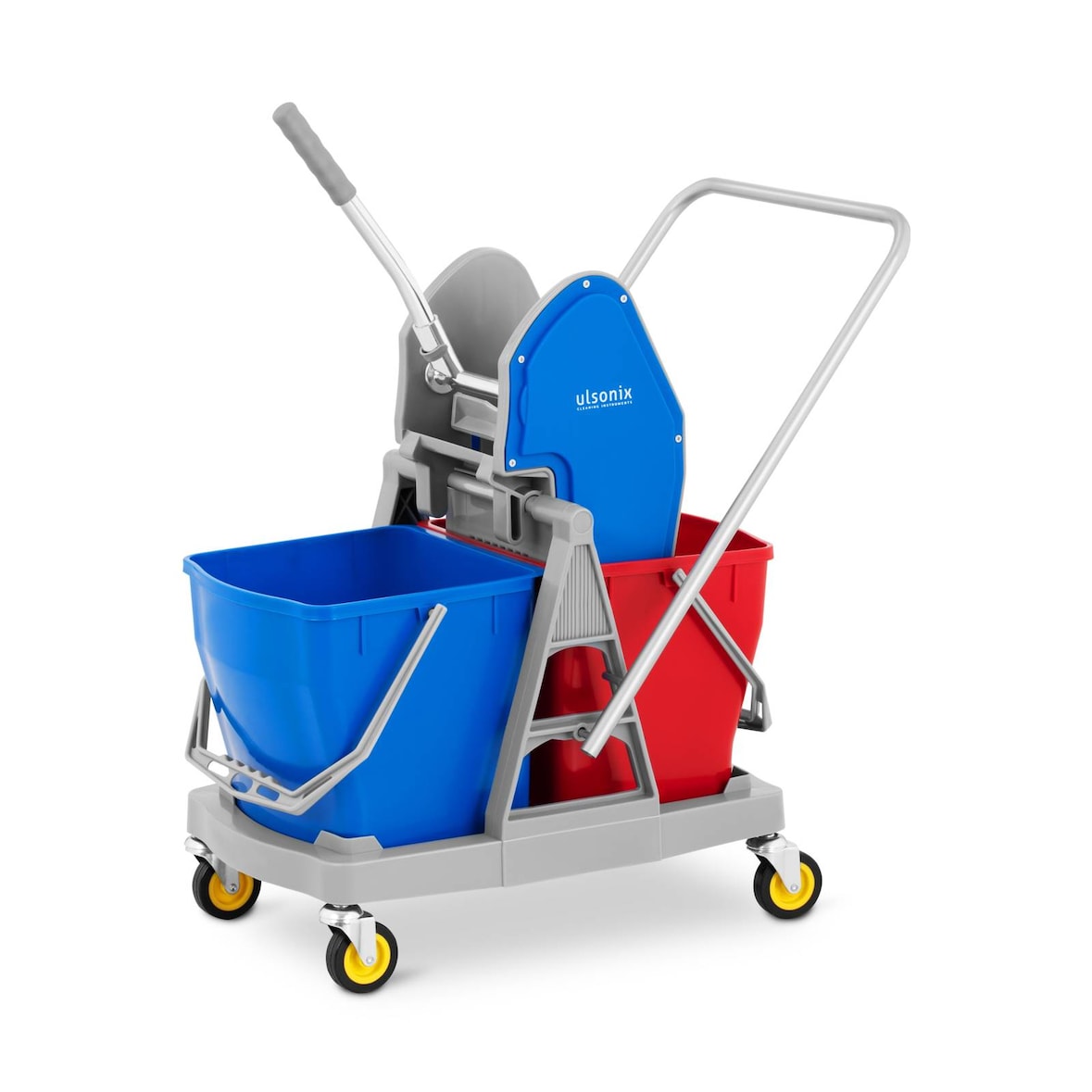 ulsonix Reinigungswagen - mit Presse - 2 Eimer - 36 L
