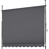 thumbnail of Klemmmarkise mit Handkurbel, höhenverstellbar - 250 x 180 cm, schwarz/grau