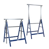 thumbnail of 2x Arbeitsbock 7-fach höhenverstellbar bis 400 kg Stahl verzinkt lackiert blau Klappbock Gerüstbock