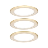 thumbnail of Paulmann LED Möbeleinbauleuchten 3er-Set  rund 65mm 3x2,5W 3x180lm 230/12V  4000K Gold matt 93124