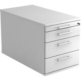 thumbnail of Rollcontainer 80cm 3 Schub Schloss Relinggriff Weiß