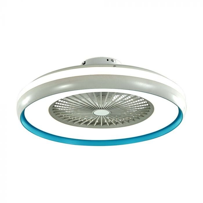 V-TAC VT-5022-B   Ventilatoren Doosventilator 45W 3000lm Ring wit + blauw VT-5022-B