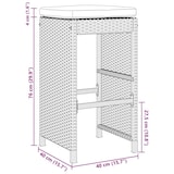 thumbnail of vidaXL Garten-Barhocker mit Kissen 4 Stk. Grau Poly Rattan