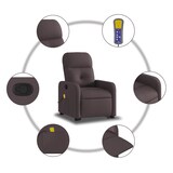 thumbnail of vidaXL Massagesessel mit Aufstehhilfe Dunkelbraun Stoff