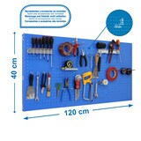 thumbnail of SimonRack Painel Porta Ferramentas de Parede, 400x1200x35 mm, com 25 Acessórios, Azul - Panel Click