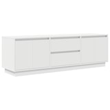 thumbnail of Helloshop26 - Meuble TV avec rangement pratique et lumières LED design moderne 160,5 x 41 x 50 cm en bois blanc 02_0055830