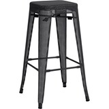 thumbnail of CHEFGASTRO Barhocker PALM BEACH HxBxT 77x43x43cm Metall Schwarz Barstuhl