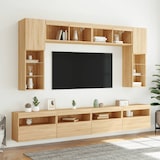 thumbnail of vidaXL TV-Wandschränke mit LED-Leuchten 2 Stk. Sonoma-Eiche 60x30x40cm