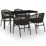 thumbnail of Helloshop26 - Ensemble de salle à manger de jardin meuble extérieur 5 pièces noir 02_0013872