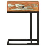 thumbnail of Mesa auxiliar forma de U madera maciza reciclada 45x30x61 cm