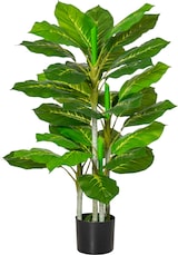 thumbnail of Árbol Artificial 95 cm con 33 Hojas Realistas en Maceta de Cemento Planta Falsa Perenne Interior para Decoración en Salón Oficina