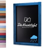 thumbnail of Wetterfeste Outdoor Kreidetafel mit Holzrahmen / Maritimes Blau 55x105cm