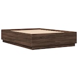 thumbnail of vidaXL Bettgestell mit LED Braun Eichen-Optik 150x200 cm Holzwerkstoff