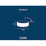 thumbnail of CreaTable Futuro White Sand Pastabowl 4-tlg Steinzeug