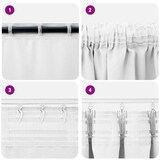 thumbnail of vidaXL Verduisterende gordijnen Helder wit Polyester