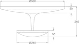 thumbnail of Conrad LED-Deckenleuchte 36 W 4200 lm 3000 K, dimmbar, Gehäuse aus Metall und Methacrylat, Schutzart IP20, Klasse 1, Farbe Sand - Conrad