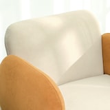 thumbnail of HOMCOM sillón de salón nórdico butaca para dormitorio con reposabrazos y patas de madera sofá individual carga 120 kg para oficina beige y ocre