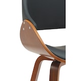 thumbnail of Cadeira de jantar Vangale nogueira/preto/couro sintético