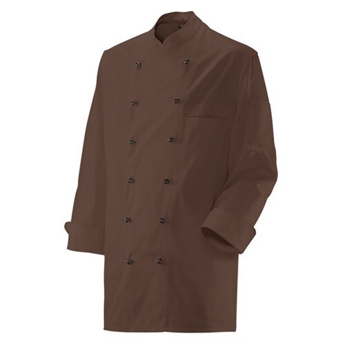 200 - Kochjacke langarm : toffee 65% Polyester 35%Baumwolle 220 g/m² M