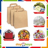 thumbnail of DayBays 1000 Stk. Papiertüten 18+8x22 cm Braun mit Flachhenkel