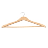 thumbnail of 50x Kleiderbügel Holz natur, Mit Einkerbungen + Steg, Hotel