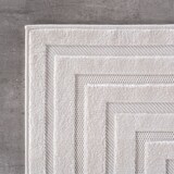 thumbnail of Teppich Balkon 3D-Effekt Pflegeleicht Waschbar Strapazierfähig Terrasse Küche Creme 280x370 cm OEKO-TEX Gekettelt – ORTLER von Kadima Design