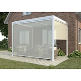 thumbnail of CRO Tenda laterale con binario per pergola bioclimatica in poliestere (30%) e PVC (70%) - per lato lunghezza 3,90 mt - colore bianco
