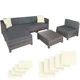 thumbnail of tectake Set da giardino in rattan con telaio in alluminio e imbottitura di 10 cm - grigio - 403835