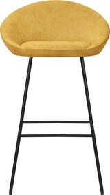 thumbnail of ML-Design Barhocker 4er Set Senf 75 cm, Stoffbezug, gepolstert, Metallgestell, Küchenbarstuhl mit Rückenlehne & Fußstütze, Tresen- & Bistrohocker