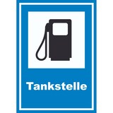 thumbnail of Tankstelle Schild A6 Rückseite selbstklebend