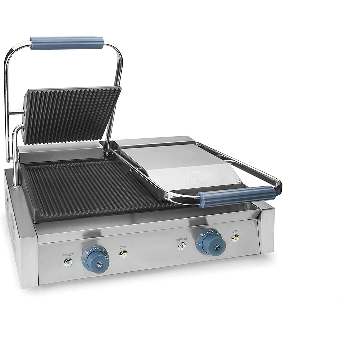 Lacor - Grill abatible PRO con doble zona de cocción